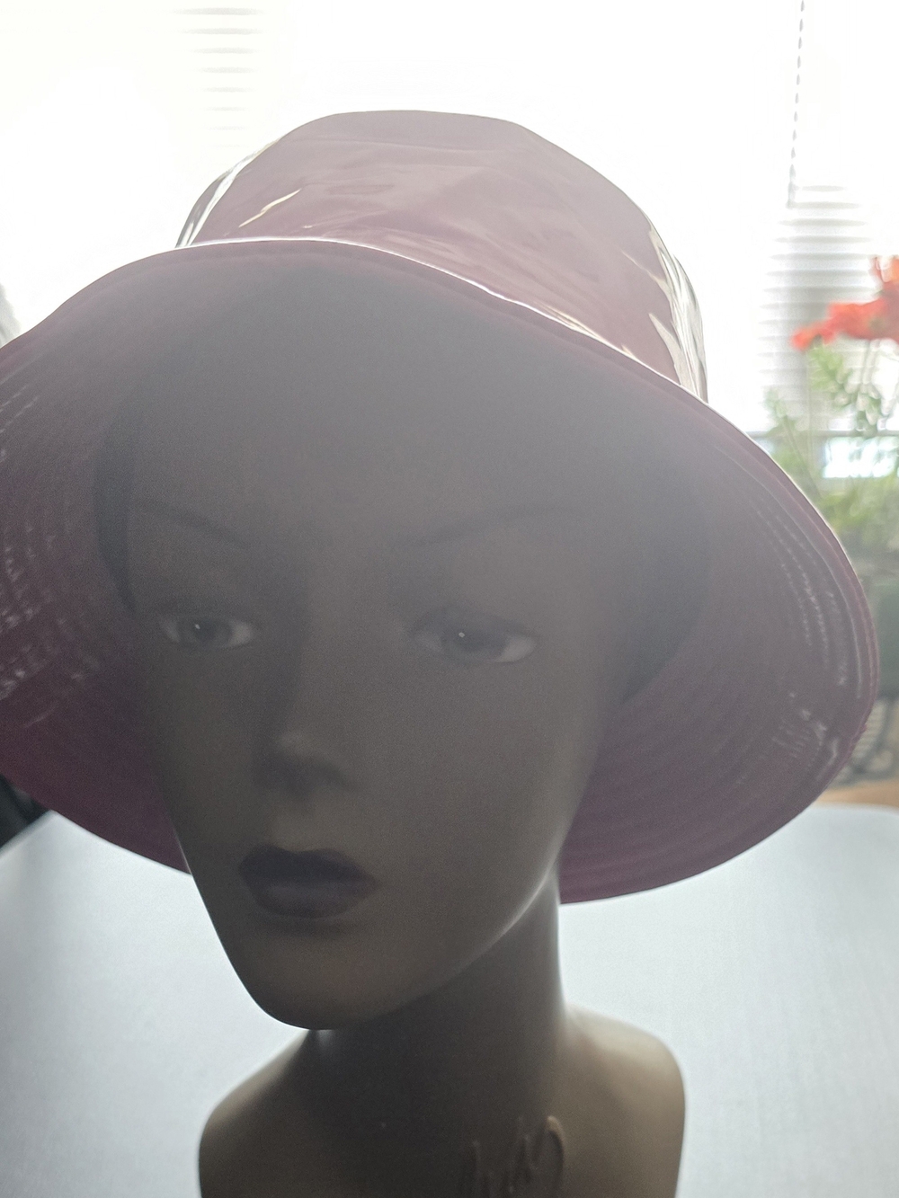 Women's Glossy Pink Bucket Hat - Lightweight Rain-Ready Style